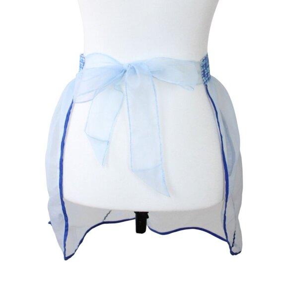 Vintage Kitchen Apron Cooking Baking Waist Apron Cute Bow Pocket Sheer A27 - Picture 3 of 7